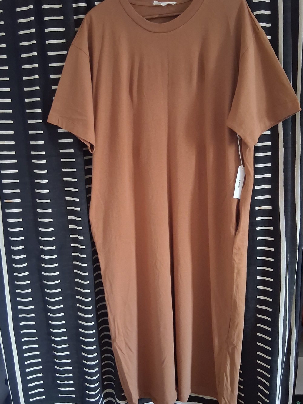 A Mente T-shirt Maxi Dress in Rust  Brown
